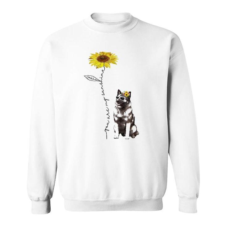 Sunflower And Norwegian Elkhound Sweatshirt