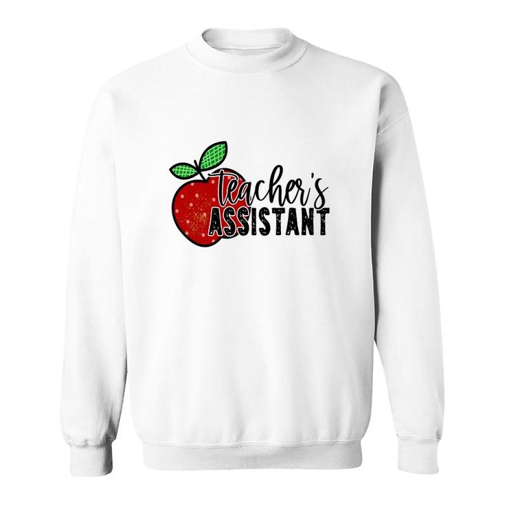 Teachers Assistant Apple Design For Teacher Sweatshirt