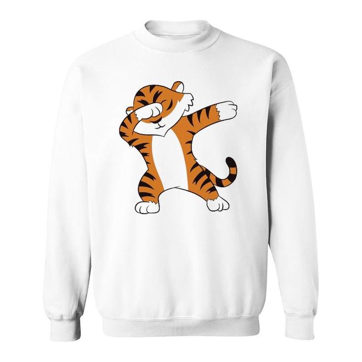Tiger Dabbing Tiger Fan Tiger Lover Dabbing Tiger Dab  Sweatshirt