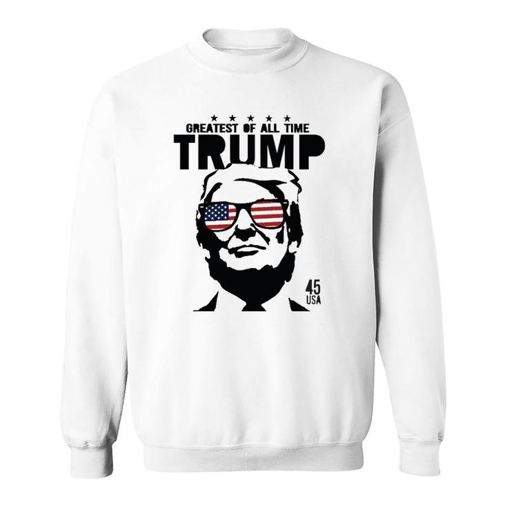 Trump American Flag Sunglasses Goat Trump Goat 45 Usa Sweatshirt