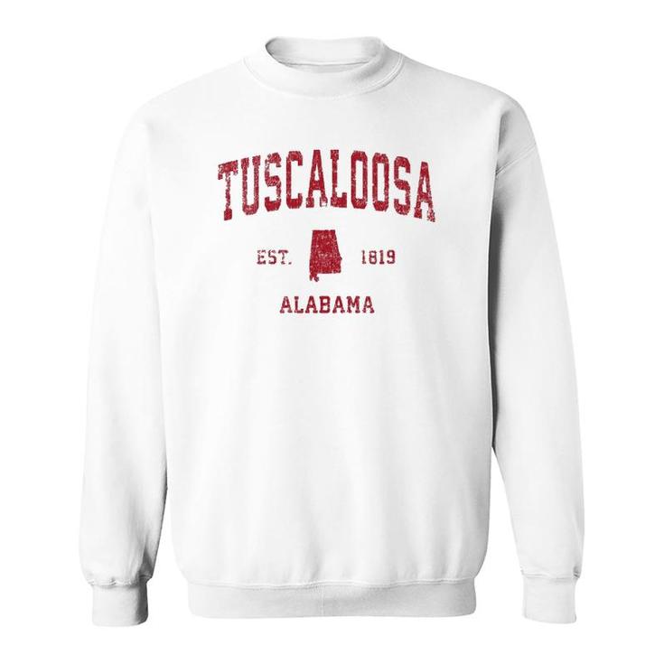 Tuscaloosa Alabama Al Vintage Sports Design Red Print Sweatshirt