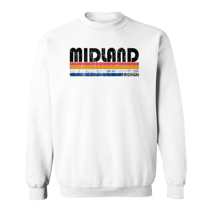 Vintage 70S 80S Style Midland Michigan Sweatshirt