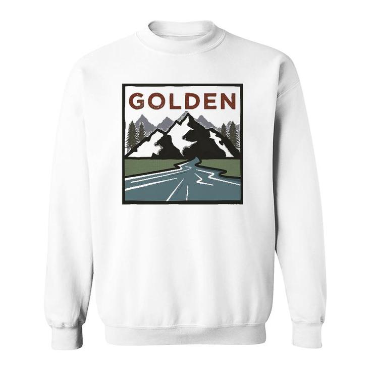 Vintage Golden Colorado Illustration Retro Golden Sweatshirt