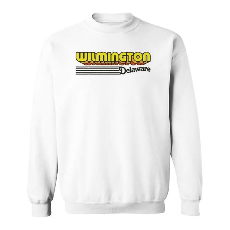 Vintage Wilmington Delaware - Retro Stripes Sweatshirt
