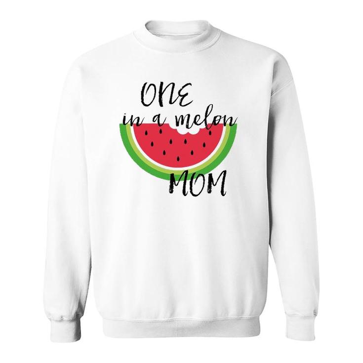 Womens One In A Melon Mom Matching Birthday Gift Sets Parents Women Sweatshirt