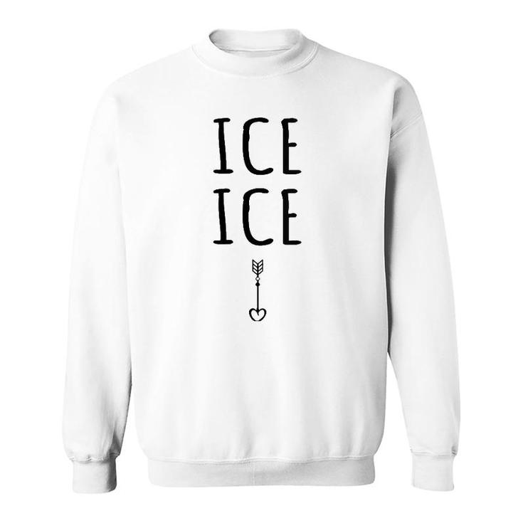 Womens Pregnancy Baby Expecting Ice Cute Pregnancy Announcement V-Neck Sweatshirt