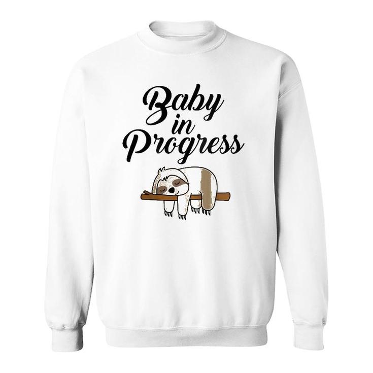 Womens Sloth Pregnancy Outfit For Pregnant Soon Moms Baby Belly Raglan Baseball Tee Sweatshirt