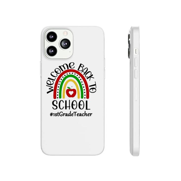 1St Grade Teacher Hashtag Welcome Back To School Boho Rainbow Teaching Gift Phonecase iPhone