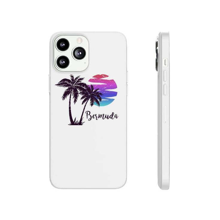 Bermuda Beach Lover Gift Palm Tree Paradise Vacation Vintage Phonecase iPhone