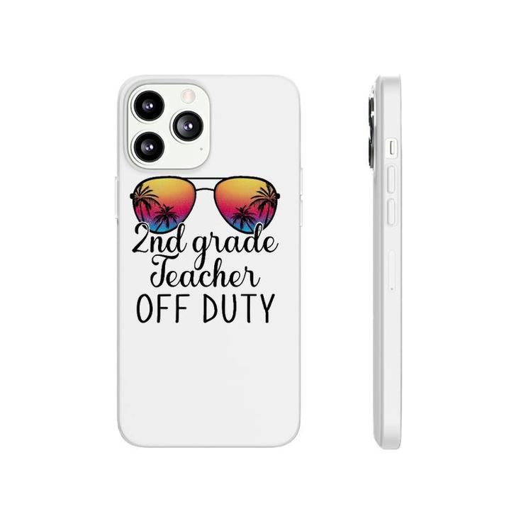 2Nd Grade Teacher Off Duty Sunglasses Beach Teacher Summer Phonecase iPhone
