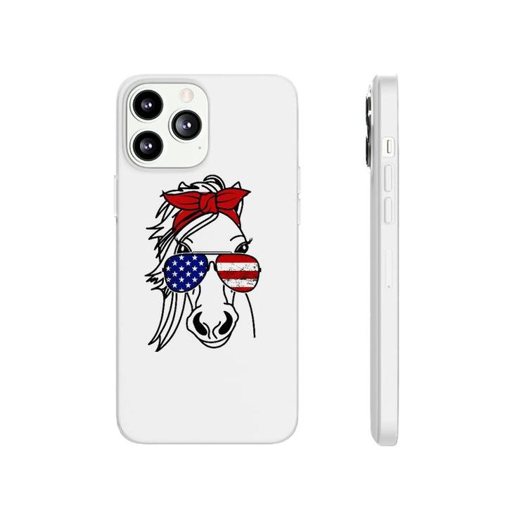 4Th Of July Patriotic Horse American Flag Sunglasses Phonecase iPhone