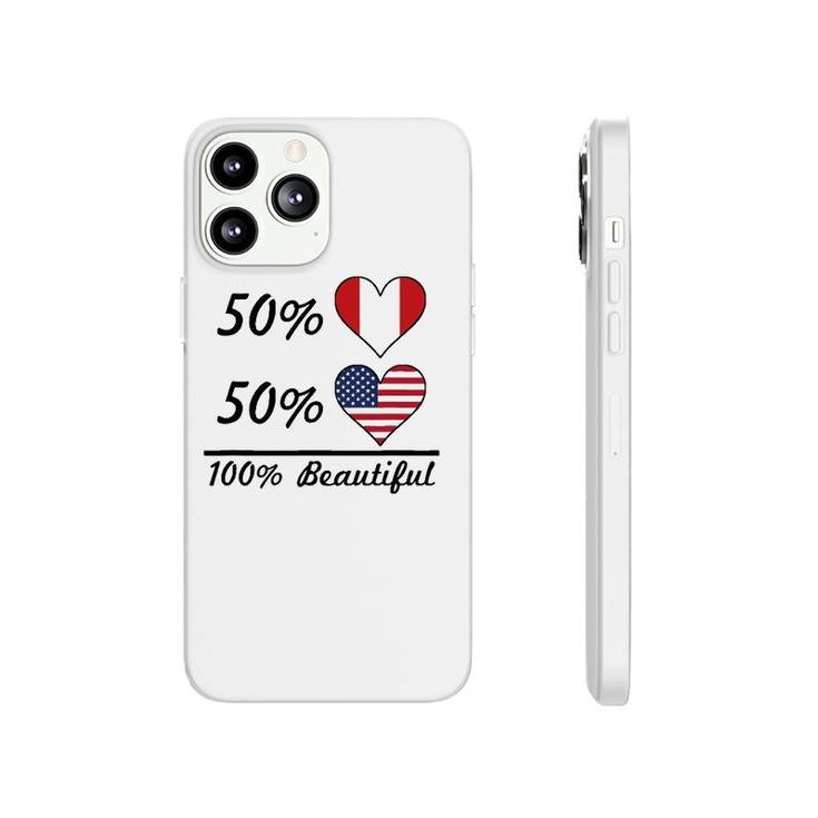 50 Peruvian Flag 50 American Flag 100 Beautiful Cute Peru Phonecase iPhone