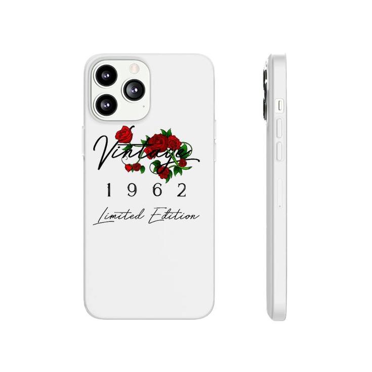 60 Years Old Gifts Vintage 1962 Limited Edition 60Th Birthday Raglan Baseball Tee Phonecase iPhone