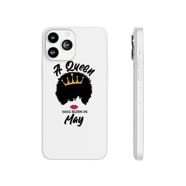 A Queen Was Born In May Curly Hair Cute Girl Phonecase iPhone