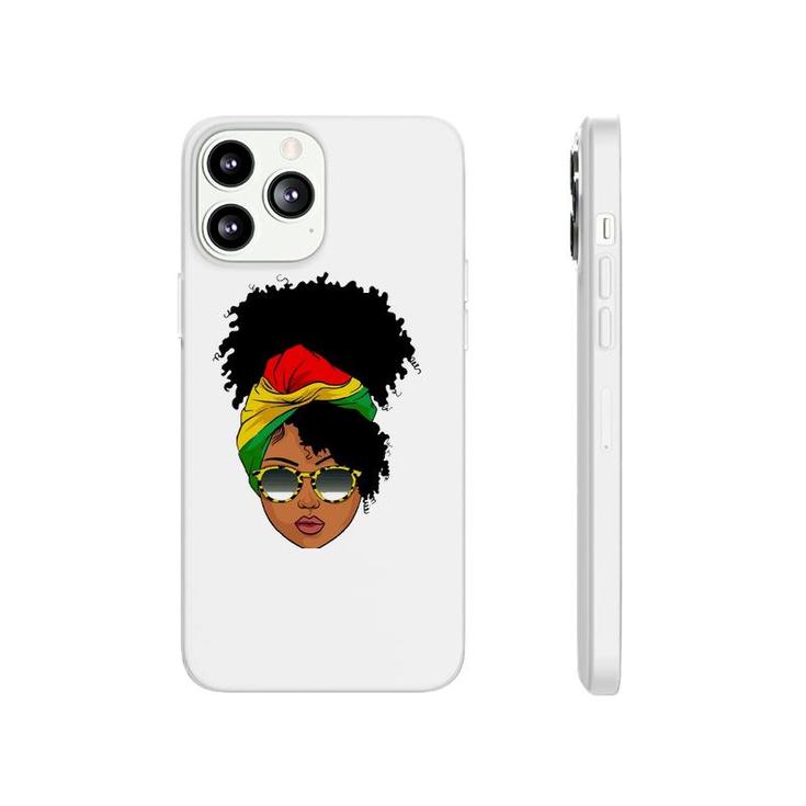 Afro Woman Headscarf Nubian Melanin Popping Black History Phonecase iPhone