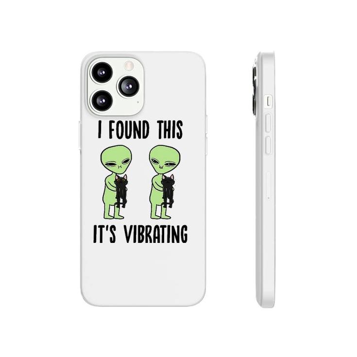 Aliens I Found This Its Vibrating Black Cat Funny Space  Phonecase iPhone