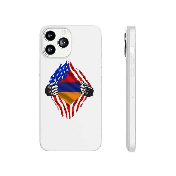 Armenian Heritage Armenia Roots Us American Flag Patriotic Phonecase iPhone