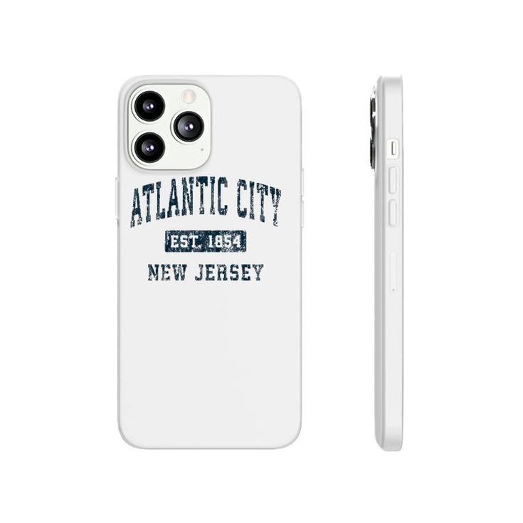 Atlantic City New Jersey Nj Vintage Sports Design Navy Print  Phonecase iPhone