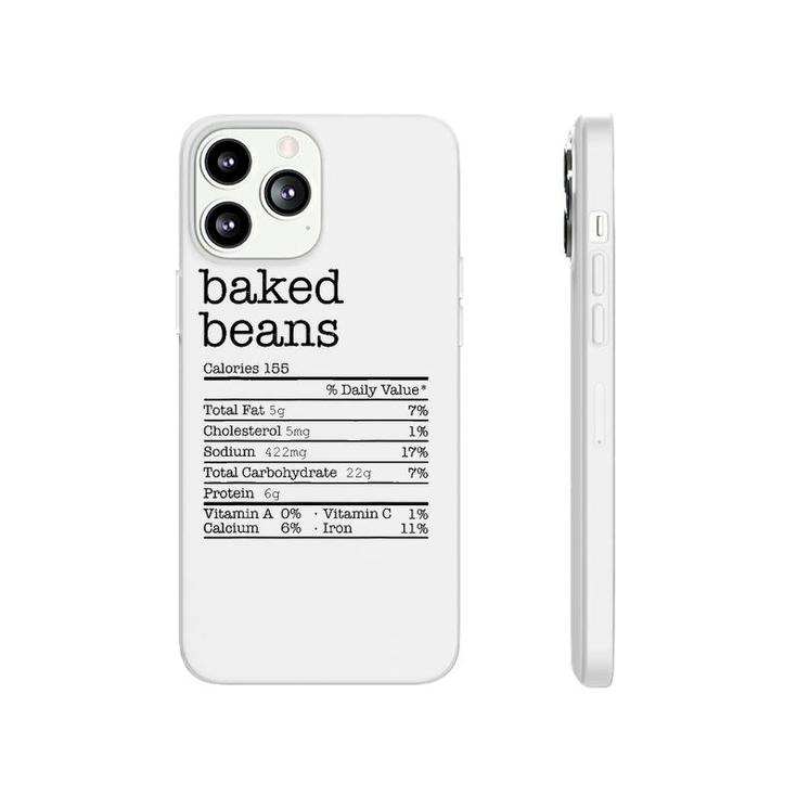 Baked Beans Nutrition Facts Funny Thanksgiving Christmas Phonecase iPhone