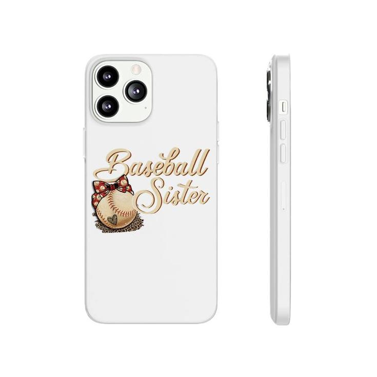 Baseball Sister Leopard Girl Softball Big Sister  Phonecase iPhone