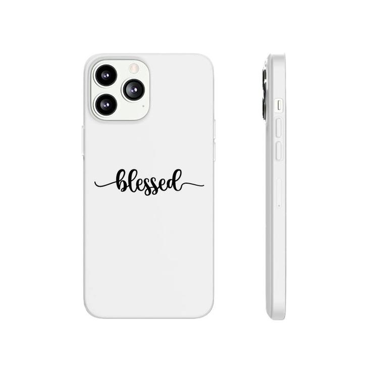 Blessed Bible Verse Black Graphic Great Gift Christian Phonecase iPhone