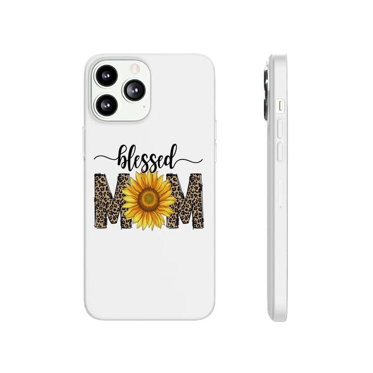 Blessed Mom With Sunflower And Leopard Vintage Mothers Day Design Phonecase iPhone