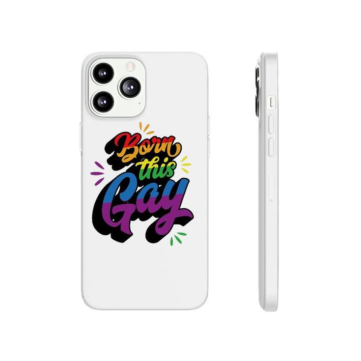 Born This Gay Funny Trendy Lgbtq Pride Cute Queer Aesthetic Phonecase iPhone