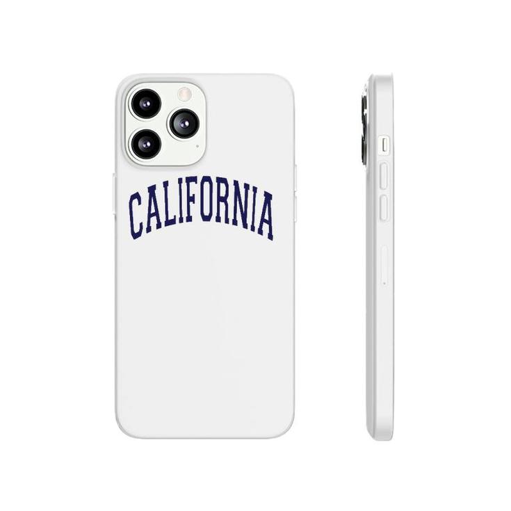 California Varsity Style Navy Blue Text Phonecase iPhone