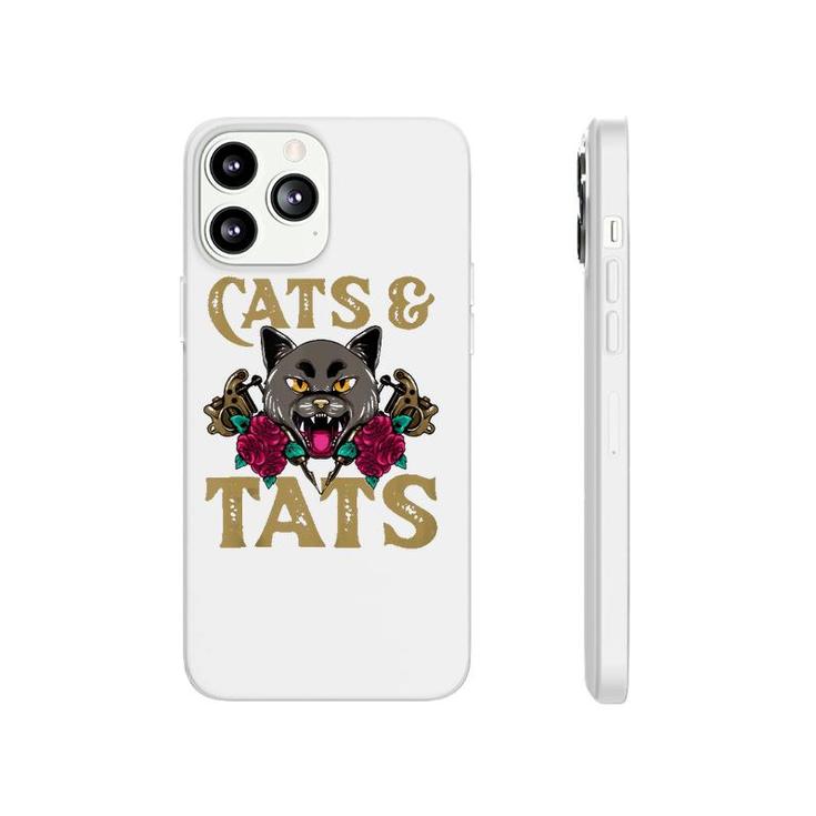 Cats And Tats  Funny Ink Tattoo Gun Cat Lover Gift  Phonecase iPhone