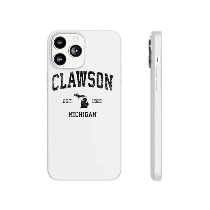 Clawson Michigan Mi Vintage Sports Design Black Print Phonecase iPhone