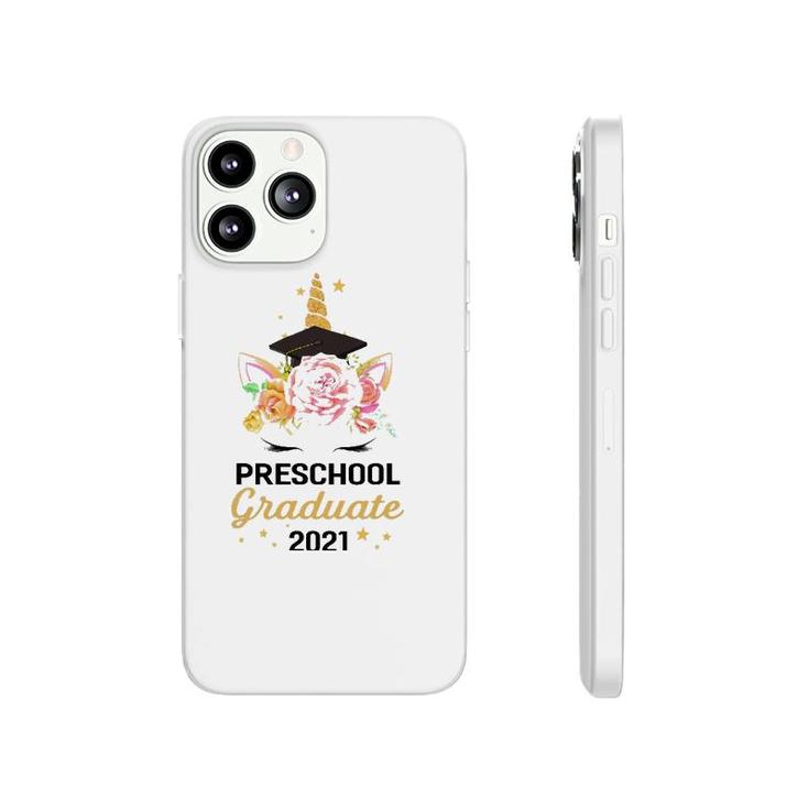 Cute Happy Preschool Graduate 2021 Floral Unicorn Graduation Phonecase iPhone