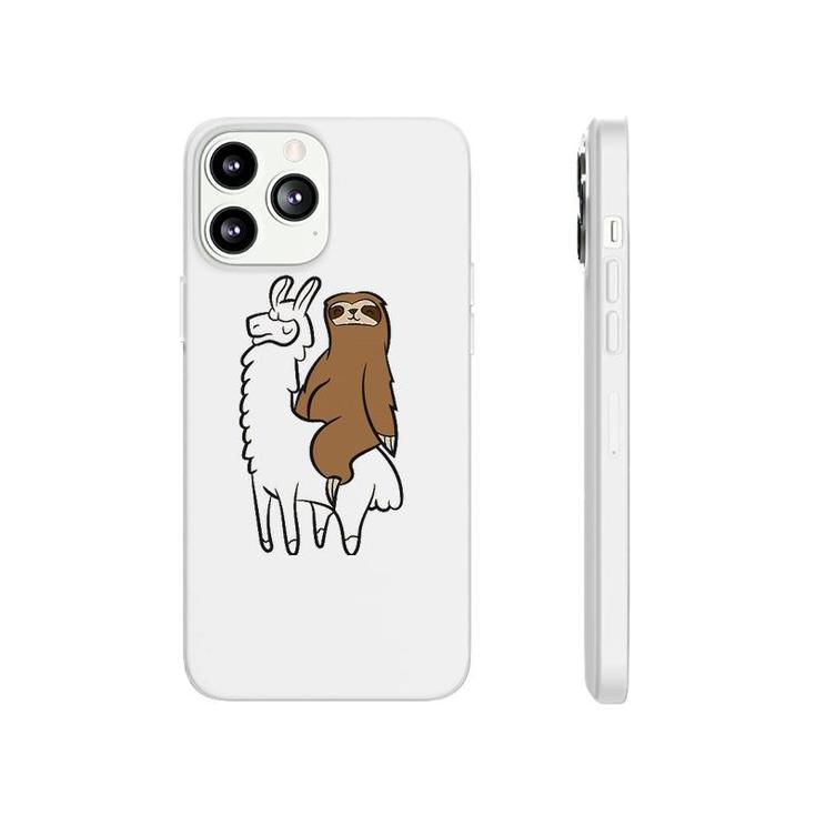 Cute Sloth Riding On Llama Love Llama And Sloths Phonecase iPhone