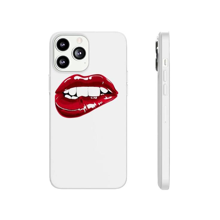 Enjoy Cool Women Graphic Lips Tee S Women Red Lips Fun Phonecase iPhone