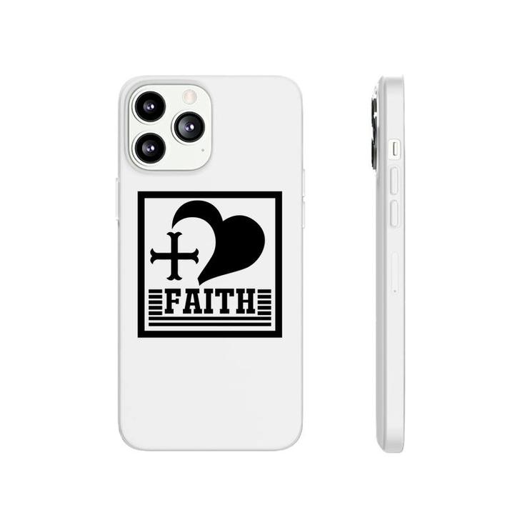 Faith Heart Bible Verse Black Graphic Great Christian Phonecase iPhone