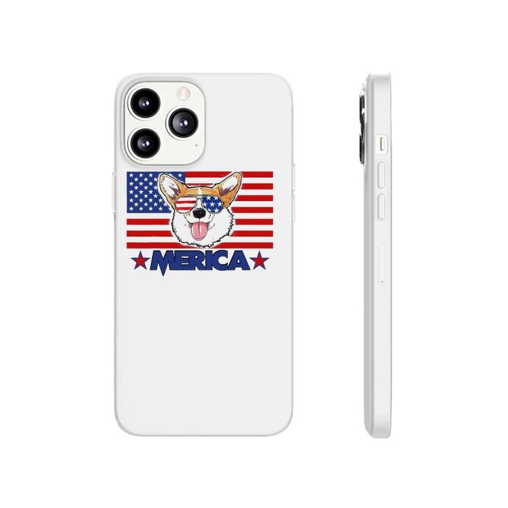 Funny Corgi Dog Merica 4Th Of July Independence Day Phonecase iPhone