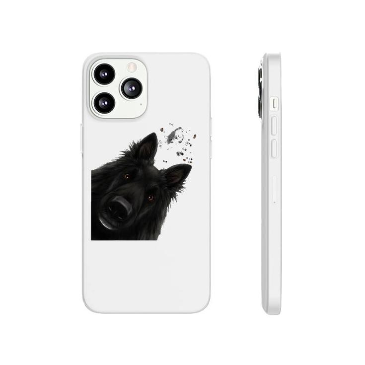 Funny Curious Belgian Shepherd Dog Groenendael Phonecase iPhone