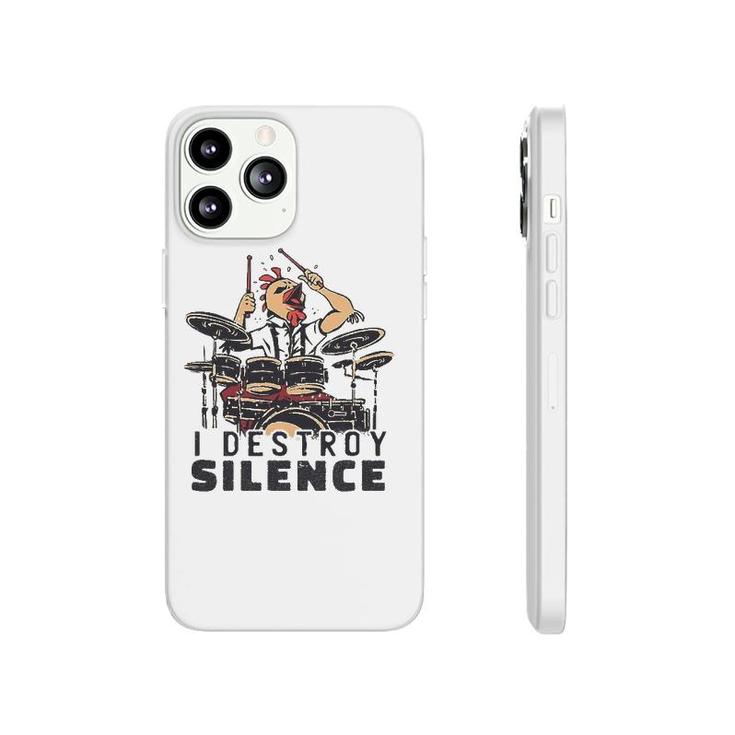 Funny Drummer Design I Destroy Silence Chicken Head Drums Phonecase iPhone