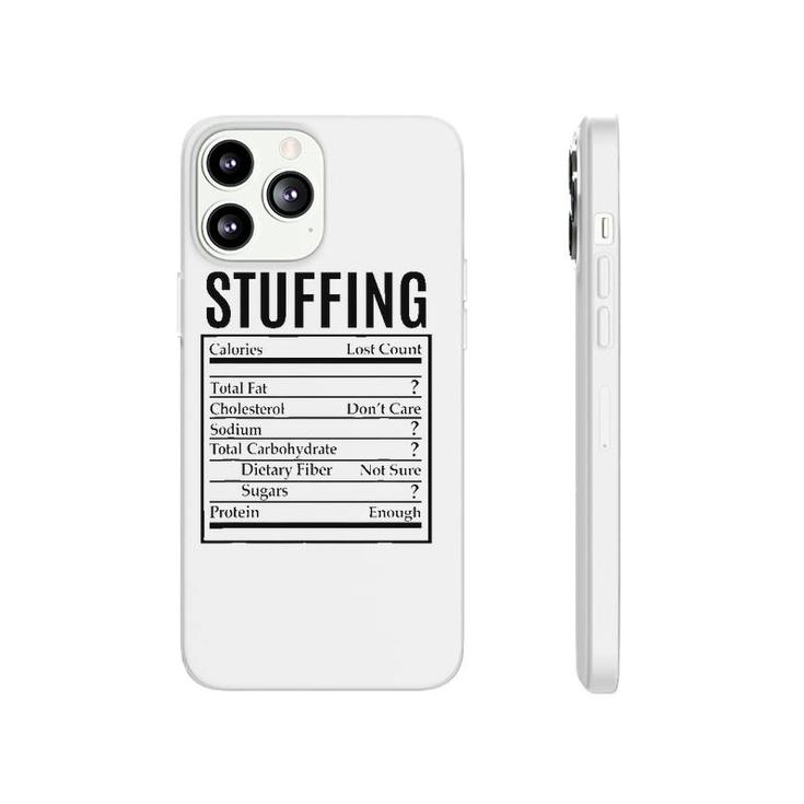 Funny Stuffing Nutrition Facts Label Thanksgiving Christmas Phonecase iPhone