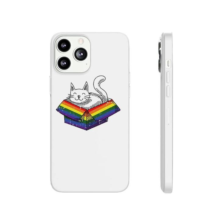 Gay Cat Pride Rainbow Cute Kitten Kitty Proud Lgbt Q Ally Phonecase iPhone