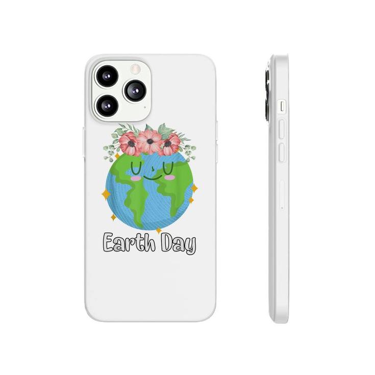 Happy Earth Day Cute Earth Smiles With Floral Earth Day 2022  Phonecase iPhone
