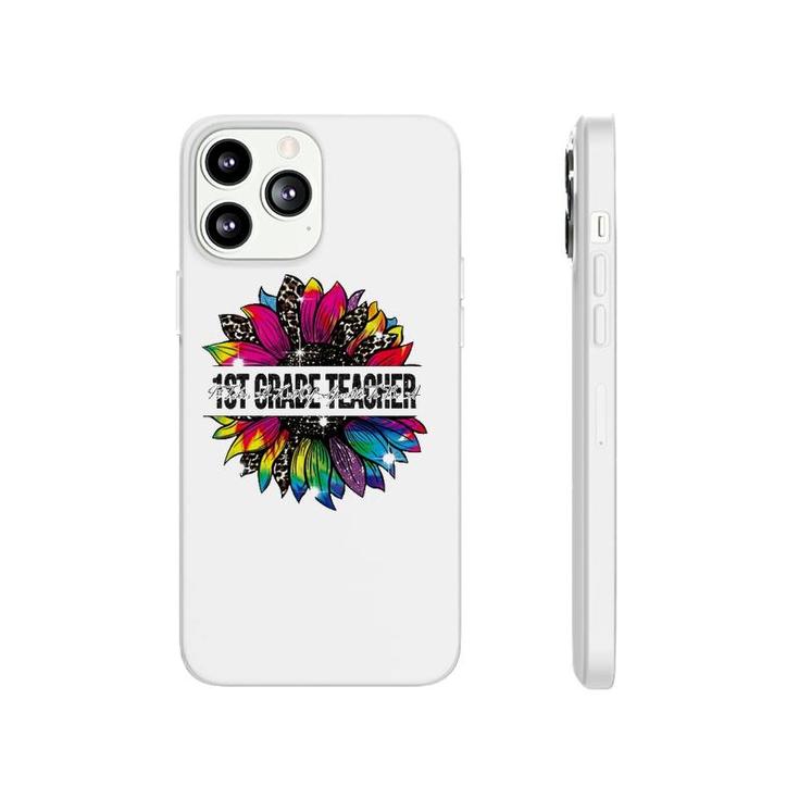 It Takes A Lot Of Sparkle To Be A 1St Grade Teacher Tie Dye Leopard Sunflower Phonecase iPhone