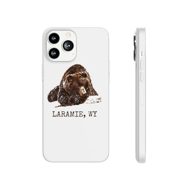 Laramie Wy Brown Grizzly Bear In Snow Wyoming Gift Phonecase iPhone