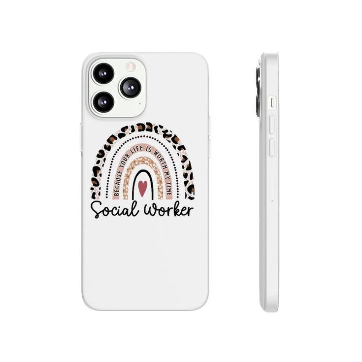 Leopard Rainbow Social Worker Funny Social Worker Christmas Phonecase iPhone