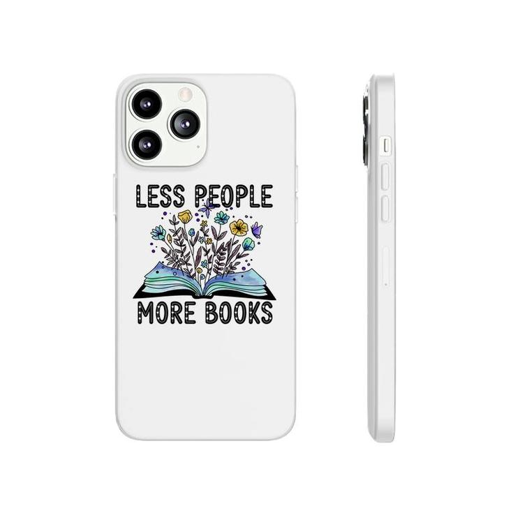 Less People More Books Teacher Black Graphic Phonecase iPhone