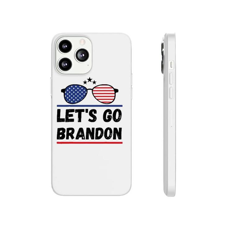 Lets Go Brandon Joe Biden Chant Impeach Biden Costume American Flag Sunglasses Phonecase iPhone