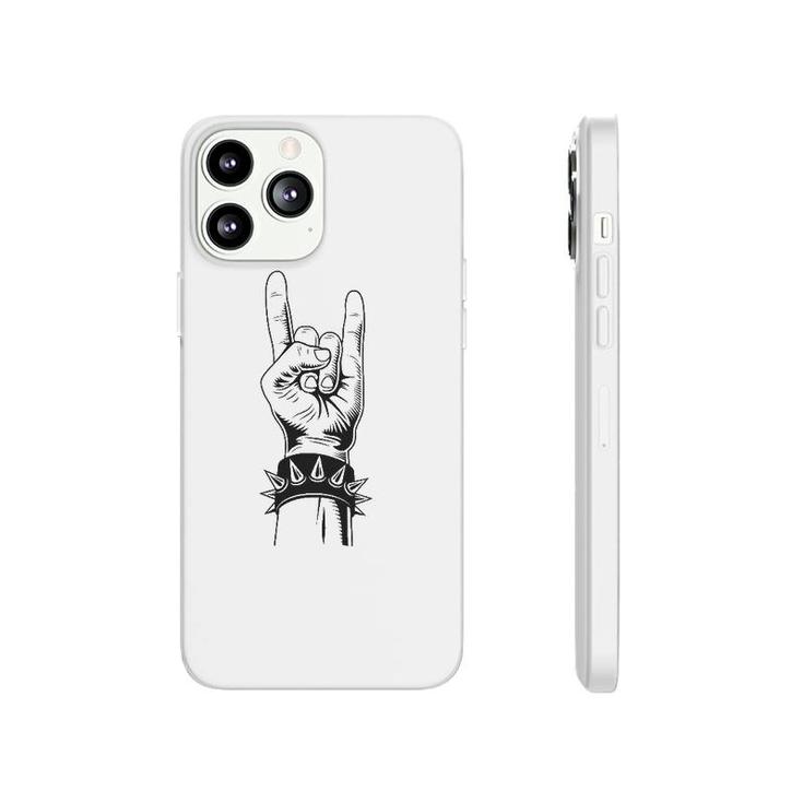 Lets Rock Devil Salute French Fries Fork Metal Hand & Roll Phonecase iPhone