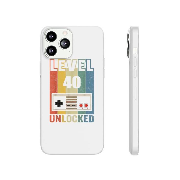 Level 40 Unlocked  Video Gamer 40Th Birthday Gifts   Phonecase iPhone