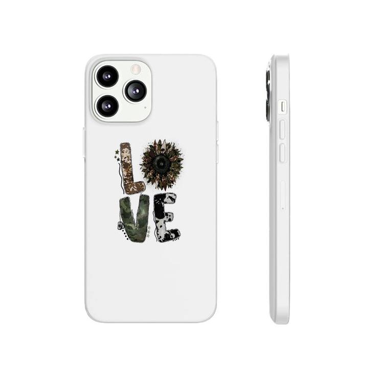 Love Military Sunflower Power Hero Dad Phonecase iPhone