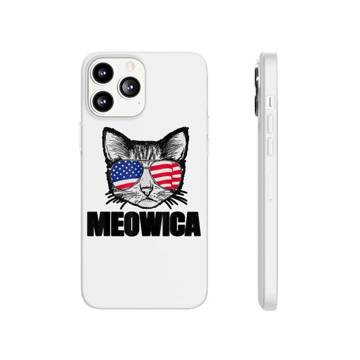 Meowica Patriotic Cat 4Th Of July  American Flag Graphics  Phonecase iPhone