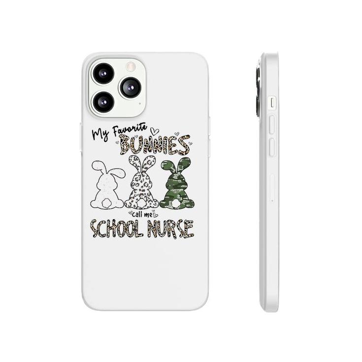 My Favorite Bunnies Call Me School Nurse Leopard Easter Day Phonecase iPhone